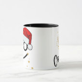 クリスマスの蟹座サンタ帽子 マグカップ (中央)