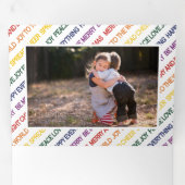 クリスマスの行の希望の休日の写真カード 三つ折りクリスマスカード (内部最初)