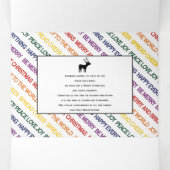 クリスマスの行の希望の休日の写真カード 三つ折りクリスマスカード (内部中)