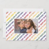 クリスマスの行の希望の休日の写真カード 招待状 (裏面)