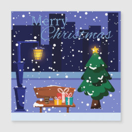 クリスマスの街並みとランタン、木のイルミネーション