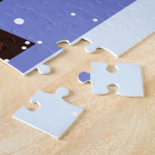 クリスマスの街並み通りランプ、木とgif ジグソーパズル (側面)