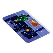 クリスマスの街並み通りランプ、木とgif マグネット (右側)