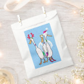 クリスマスの衣装のアヒル フェイバーバッグ (クリップ留めされた状態)