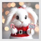 クリスマスの衣装を着た可愛いバニー ウィンドウサイン (シート)