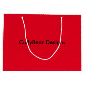 クリスマスの装いのゴールデン・リトリーバー及びダックスフント ラージペーパーバッグ (裏面)