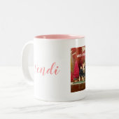 クリスマスの装飾がカスタマイズ可能悪くなるとき襲って下さい ツートーンマグカップ (正面左)