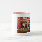 クリスマスの装飾がツートーン悪くなるとき襲って下さい マグカップ (中央)