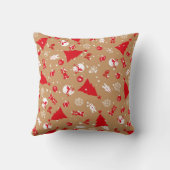 クリスマスの装飾とオーナメントパターン クッション (裏面)