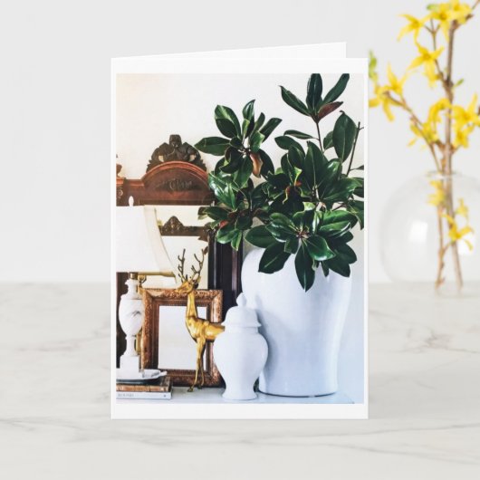 クリスマスの装飾とクリスマスの挨拶 カード (黄色い花)