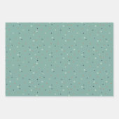 クリスマスの装飾とフローラ詳細 ラッピングペーパーシート (正面3)