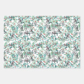 クリスマスの装飾とフローラ詳細 ラッピングペーパーシート (正面2)