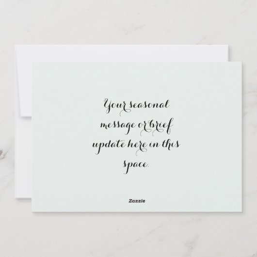 クリスマスの装飾の喜び家族の名前と写真 シーズンカード (裏面)