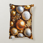 クリスマスの装飾の黄金の金箱 アクセントクッション (裏面(縦))