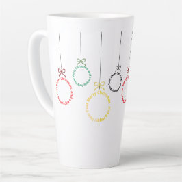 クリスマスの装飾テキストデザイン カフェラテマグ