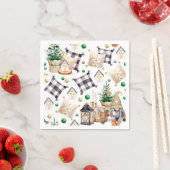クリスマスの装飾ノーム スタンダードカクテルナプキン (インサイチュ)