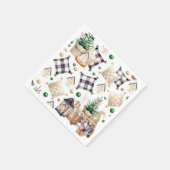 クリスマスの装飾ノーム スタンダードカクテルナプキン (角)