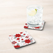 クリスマスの装飾パターン コースター (右側)