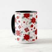 クリスマスの装飾パターン マグカップ (正面左)