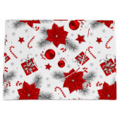 クリスマスの装飾パターン ラージペーパーバッグ (正面)