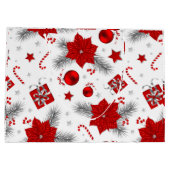 クリスマスの装飾パターン ラージペーパーバッグ (裏面)