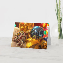 クリスマスの装飾品のクローズアップ カード