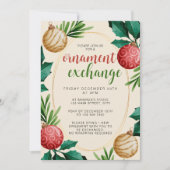 クリスマスの装飾品交換パーティー 招待状 (正面)