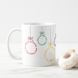 クリスマスの装飾文字デザイン コーヒーマグカップ