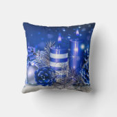 クリスマスの装飾用クッションか蝋燭およびマツ円錐形 クッション (裏面)