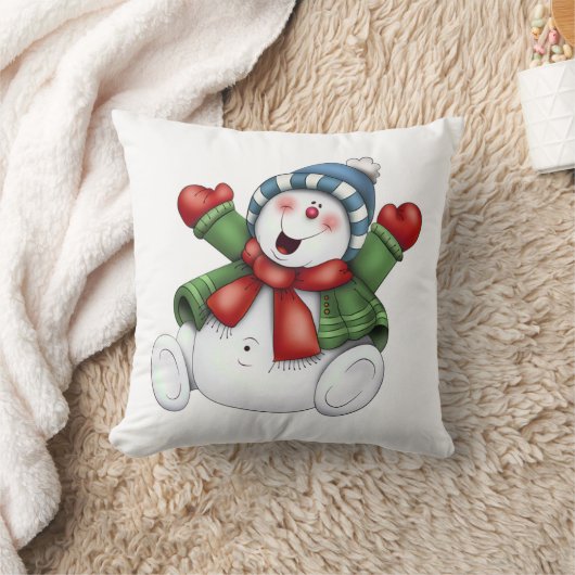 クリスマスの装飾用クッションか雪だるま クッション (ブランケット)