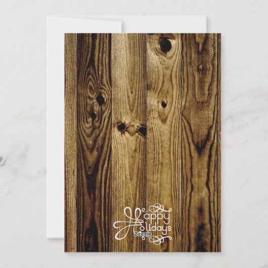 クリスマスの装飾的なタイポグラフィ木Groupon シーズンカード (裏面)