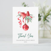 クリスマスの装飾　グリーティング　ホリデー サンキューカード (スタンド正面)