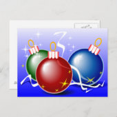 クリスマスの装飾 シーズンポストカード (正面/裏面)