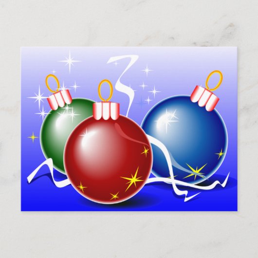 クリスマスの装飾 シーズンポストカード (正面)