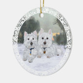 クリスマスの装飾 セラミックオーナメント (左)