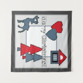 クリスマスの装飾 タペストリー (正面(横))