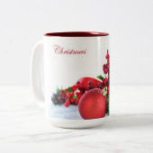 ****クリスマスの装飾**** ツートーンマグカップ (正面左)