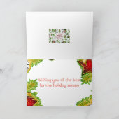 クリスマスの装飾 水彩画アート カード (内部)