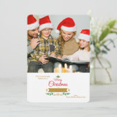 クリスマスの要素1の写真の休日カード シーズンカード (スタンド正面)