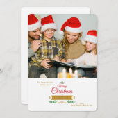 クリスマスの要素1の写真の休日カード シーズンカード (正面/裏面)