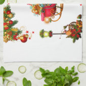 クリスマスの要素 キッチンタオル (折り畳み)