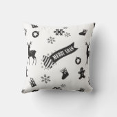 クリスマスの要素 クッション (裏面)