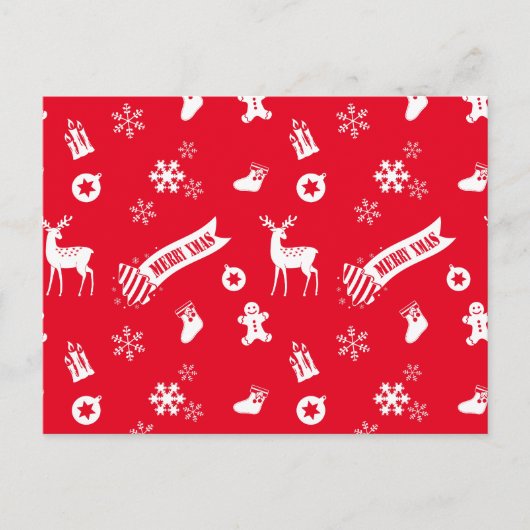 クリスマスの要素 シーズンポストカード (正面)