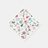 クリスマスの要素 スタンダードカクテルナプキン (角)