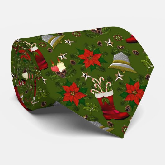 クリスマスの要素 ネクタイ (ロール)