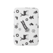 クリスマスの要素 バスマット (正面縦)
