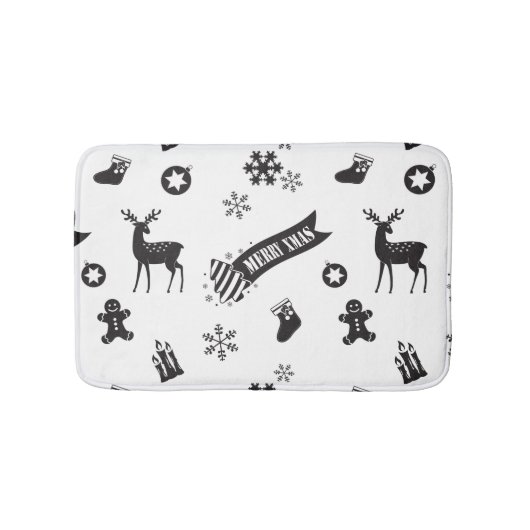 クリスマスの要素 バスマット (正面)