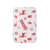 クリスマスの要素 バスマット (正面縦)