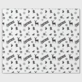 クリスマスの要素 – 厳粛 ラッピングペーパー (フラット)