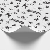 クリスマスの要素 – 厳粛 ラッピングペーパー (角)